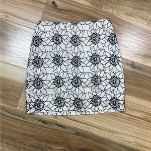 J. Crew Navy Blue Floral Mini Skirt